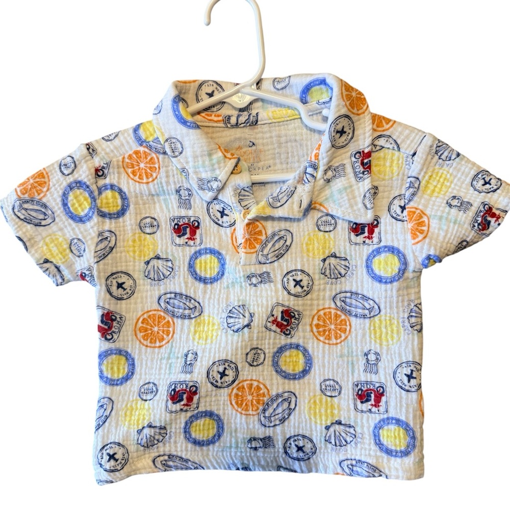 Colorful Patterned Kids Polo Shirt 18 months